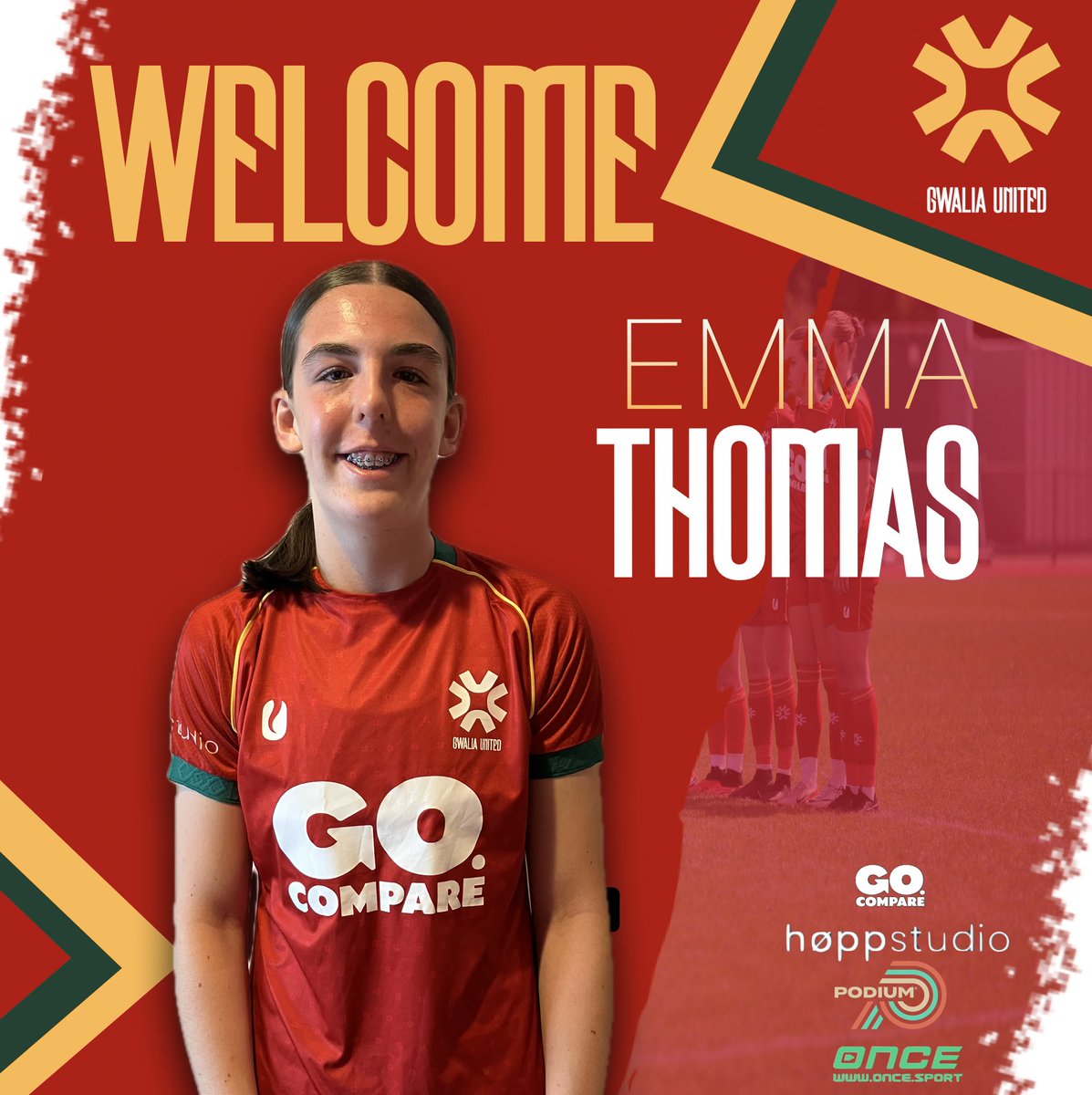 GwaliaUnited's tweet photo. Welcome Emma Thomas! Read about Emma here: https://t.co/pdcUb2QEAd https://t.co/FMHwRs6orJ