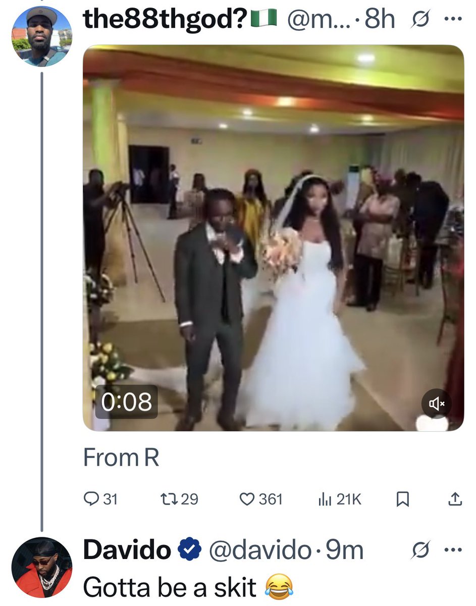 yabaleftonline's tweet photo. Davido says kussman’s wedding is a skit. https://t.co/eDygvTLeyk