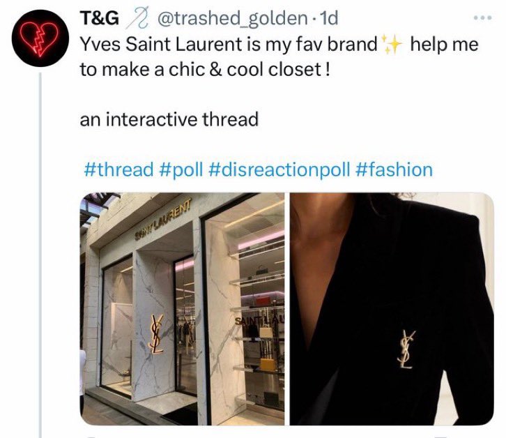 trashed_golden's tweet photo. End of #Thread 
I Hope you have fun &amp; follow us @trashed_golden for more thread, Polls, fashion, vintage vibes, whishlists and more! #poll https://t.co/o34KXnDT7m