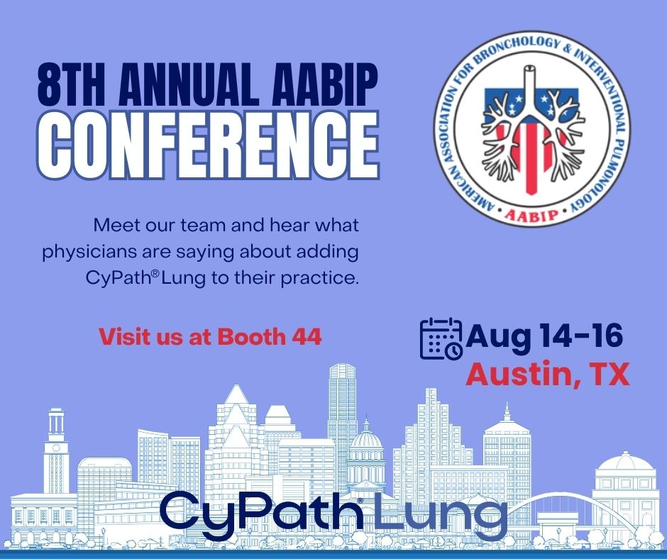 Looking forward to connecting at AABIP 2025 Conference 8/14. Visit Booth 44 to learn how physicians use CyPath® Lung as a noninvasive diagnostic tool to support early detection of lung cancer and improve patient care.
#CyPathLung #LungCancer #EarlyDetection #AABIP2025