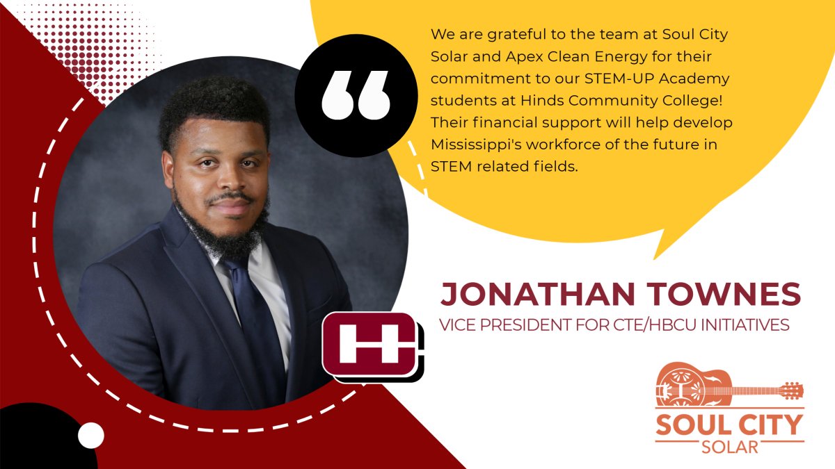 HindsFoundation (@hindsfoundation) on Twitter photo We're excited to announce a major support project by Soul City Solar Power to help fund the <a href="/HindsCC/">Hinds Community College</a> STEM-UP Academy's 2025-26 graduating class! This initiative will help bridge the gap for our students who are pursuing careers in the sciences. #AllInForHinds #BuildUpMS We're excited to announce a major support project by Soul City Solar Power to help fund the <a href="/HindsCC/">Hinds Community College</a> STEM-UP Academy's 2025-26 graduating class! This initiative will help bridge the gap for our students who are pursuing careers in the sciences. #AllInForHinds #BuildUpMS