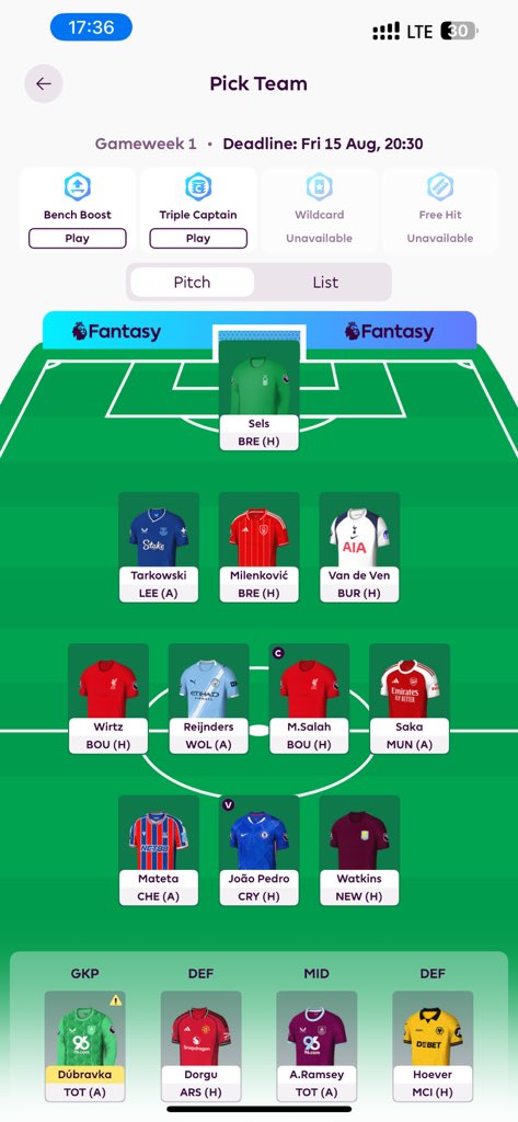 manchestrawy13's tweet photo. @Fantasyban1 الله يسامحك ماخذ تشكيلتي كوبي بيست🤣 اخر درافت اقتنعت فيه و صارلي ٣ ايام ما غيرت فيه، الحمدلله في اختلاف بيننا بالاحتياط🤣 https://t.co/EWjscIRkbF