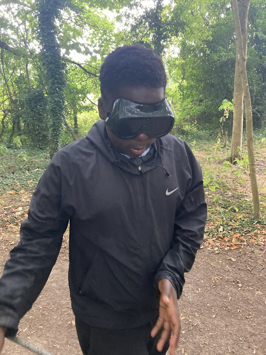 HawksmoorYouth's tweet image. Learning to trust one another. Using our different senses. Fun in the wood. #GetActive Summer 2025 @PGLTravel  Members @WoolwichYouth and Hawksmoor working together @YoungGreenwich