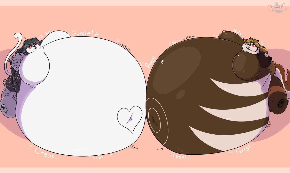 The ladies got more fat! ✨️

Commission for <a href="/Gaming345_AD/">Gaming345</a>