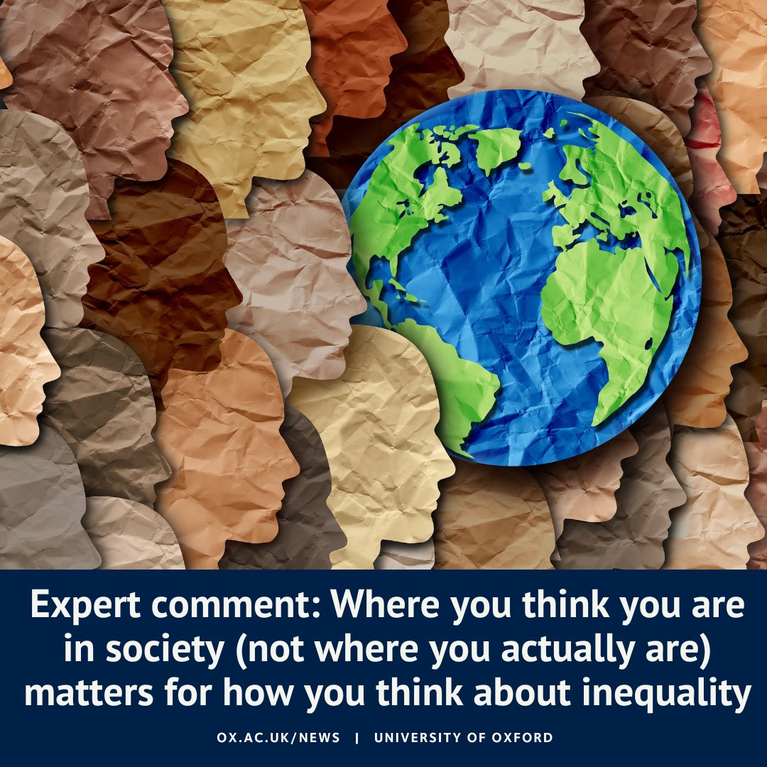 UniofOxford's tweet photo. 'Politics is about how people see themselves, not just their income or class.'

In countries with high income inequality, those who feel privileged are often more supportive of redistribution, writes @SociologyOxford’s Giacomo Melli. https://t.co/HC3mE0nF8W