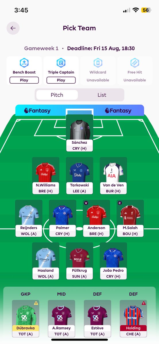 Rtwo0o's tweet photo. @FPL_Harry people overlooking the salah haaland draft or am i missing something? https://t.co/D6B4PbDKAf