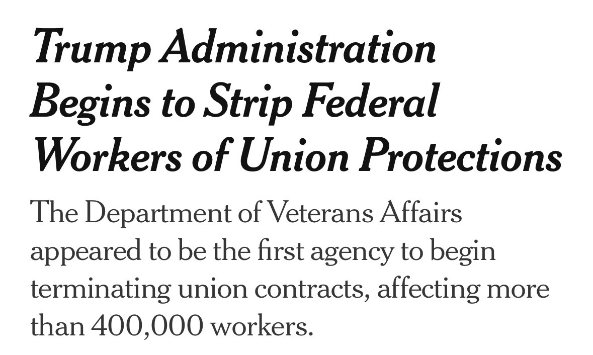 Rep. Jamie Raskin (@repraskin) on Twitter photo Trump’s disrespect for veterans and their families, which began long ago with his trash-talking John McCain, continues with this rampage of union-busting and deception. Congress must stop Trump’s attack on VA workers, many of them vets and all of them serving veterans. Trump’s disrespect for veterans and their families, which began long ago with his trash-talking John McCain, continues with this rampage of union-busting and deception. Congress must stop Trump’s attack on VA workers, many of them vets and all of them serving veterans.