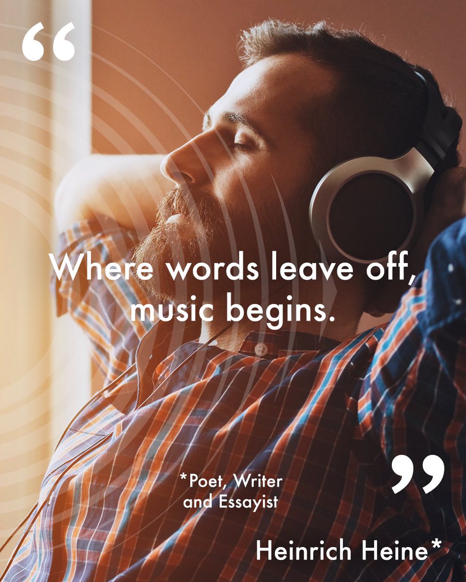 Tune_Your_Mind's tweet photo. “Where worlds leave off, music begins.”

#InspirationalQuotes #Quotes #MusicHeals #WisdomWednesday #HealingMusic https://t.co/xjTNJNTcw4