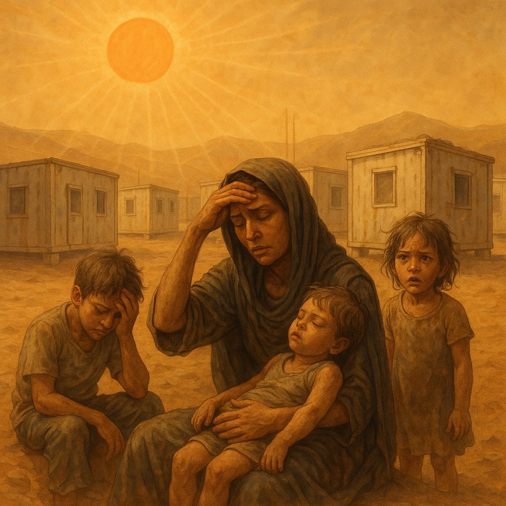 Camps Without Shade… and Lands Without Water

Arab world refugees remain trapped between homelands torn apart by war and impoverished camps in the heart of the desert. In metal caravans or tents that trap summer heat above 50°C and leave them shivering in freezing winter cold