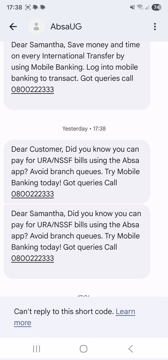 scamwesigye2's tweet photo. #AbsaUganda What the fcuk is wrong with you people! How many times must i tell you to stop spaming me! https://t.co/N08mdi5Fr3