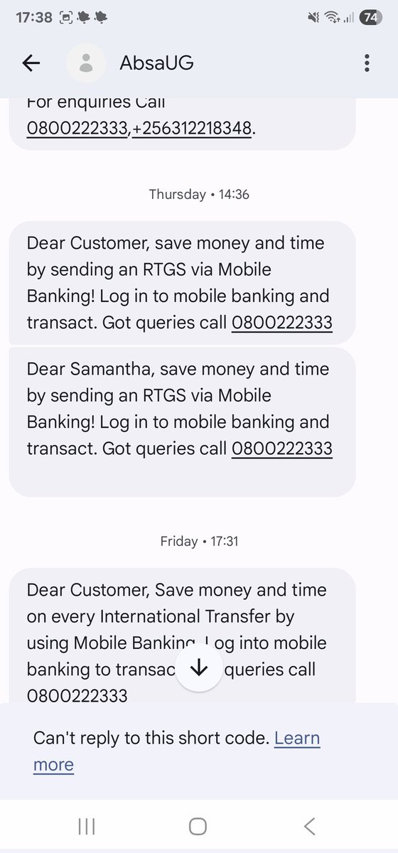 scamwesigye2's tweet photo. #AbsaUganda What the fcuk is wrong with you people! How many times must i tell you to stop spaming me! https://t.co/N08mdi5Fr3