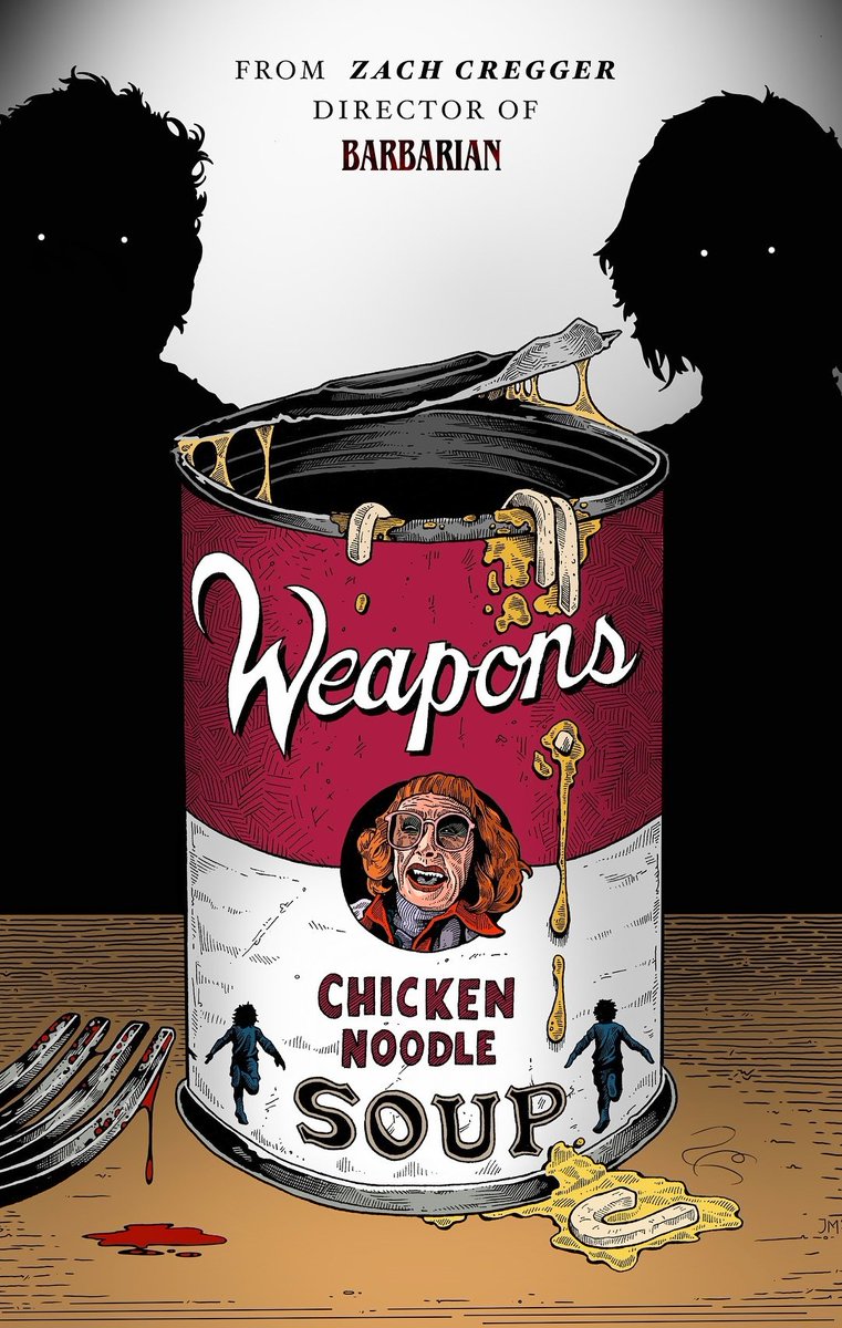 RetroReminiscer's tweet photo. Weapons (2025) 
Art by Jackson Mather. https://t.co/LPTqMYUQT9