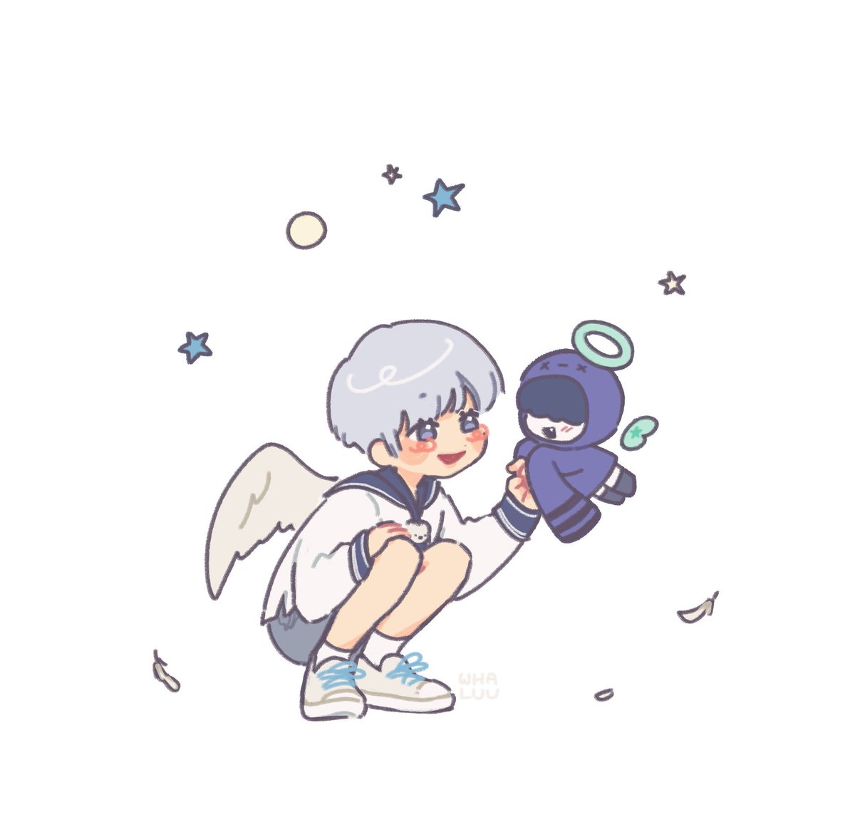 To you, our gentlest star 💙💜
#달빛이춤추는휴닝카이의스물셋
#天使ヒュニンカイが舞い降りた日 
#WeWillDanceWithHUE