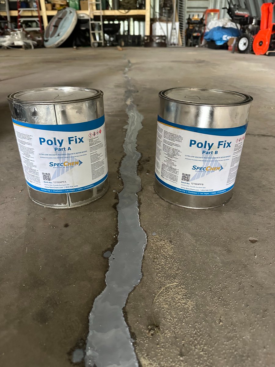 SpecChemLLC's tweet image. From hairline cracks to major spalls. Poly Fix® gets it done. 📷

This ultra-low viscosity, two-component polyurethane repair binder penetrates deep to seal, restore, and protect concrete. 

#ConcreteRepair #SpecChem #PolyFix #ConcreteRestoration #IndustrialStrength