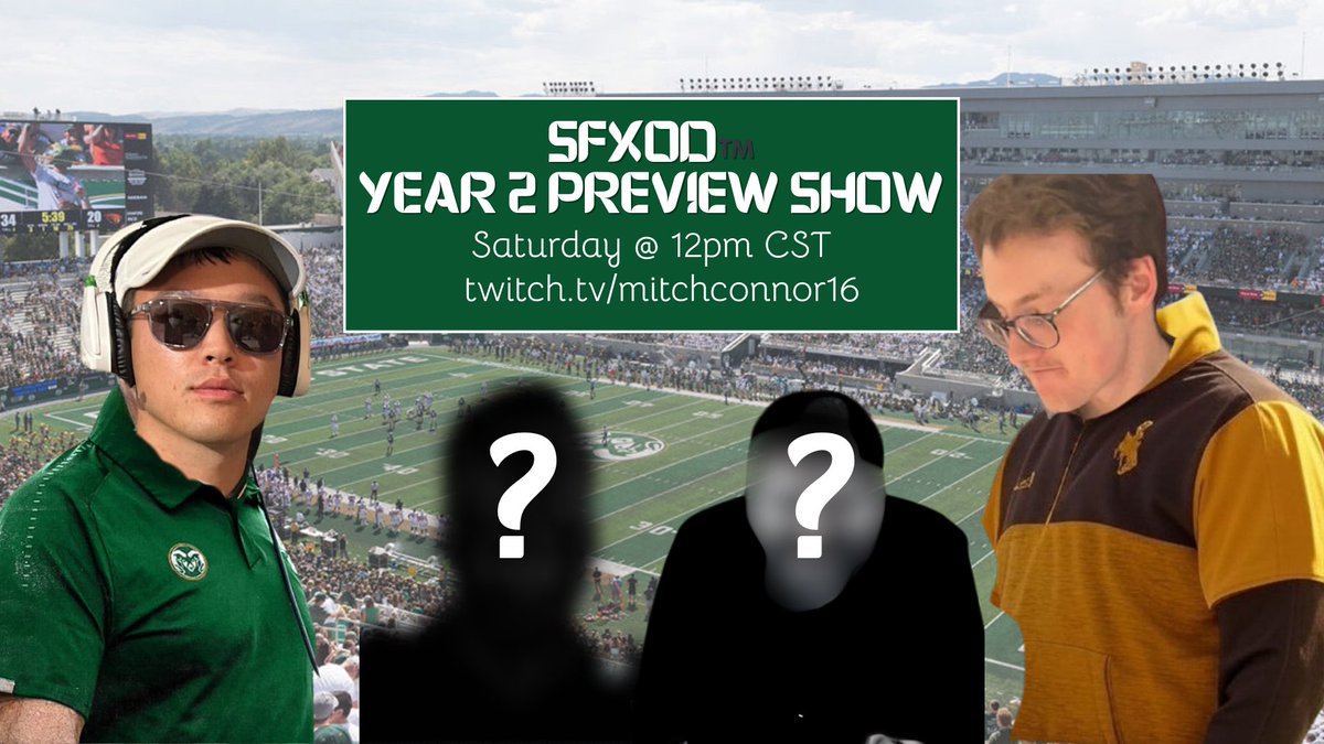 YEAR 2 PREVIEW SHOW 🎙️

THIS SATURDAY ‼️ Commish Russell alongside HC Sucks will break down what to keep an eye on as we dive into another season 👀

Submit your questions and hear them address the many controversies and corruption in the SFXOD™️ 😱

forms.gle/SsuVT6RK8eGdcL…