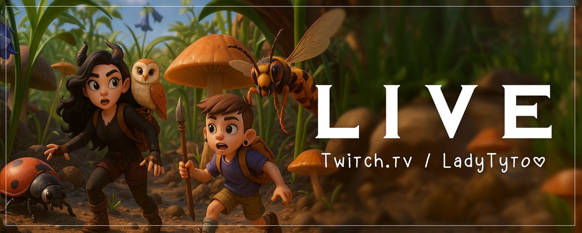 |🦉L I V E — in het Nederlands! |

🎀| ✧ • ✨ Duimelijntje Simulator met @spontjaan  ✨ • ✧
🎮| Grounded

Join us!
twitch.tv/LadyTyto