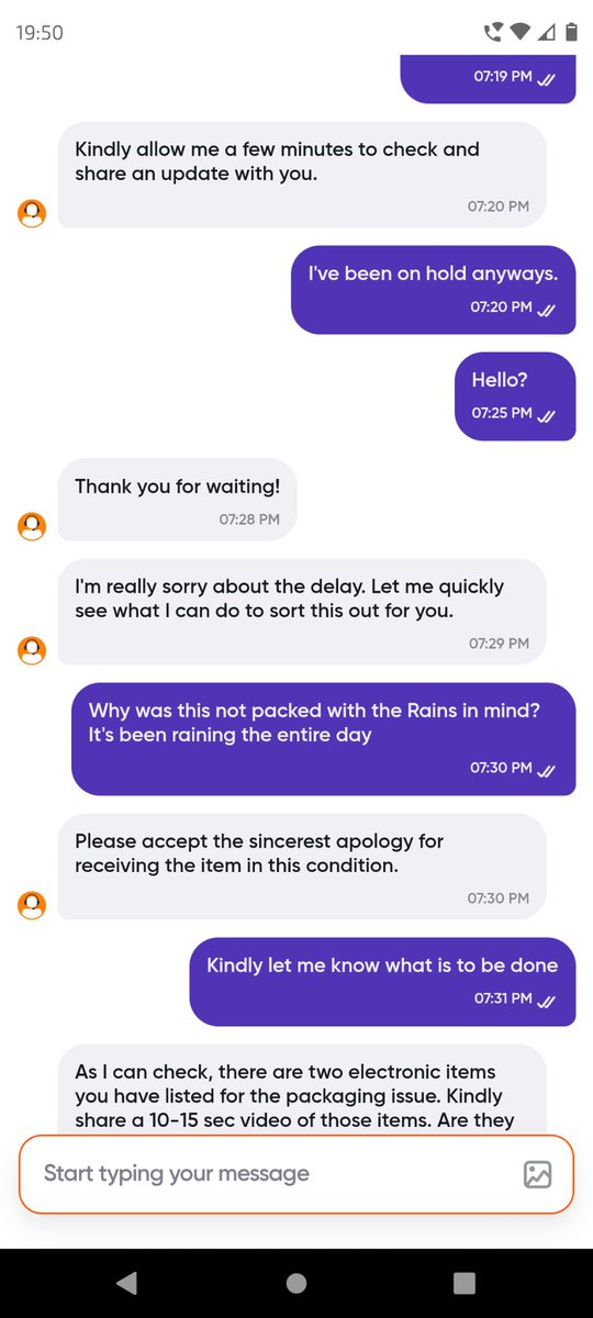 OfficialTCRose's tweet photo. Absolute state of @SwiggyInstamart. It took me over 45 minutes to start a simple refund
 No human available for talks just a damn robot that kept repeating the same broken script.
They literally packed electronics in paper bags with no security. @SwiggyCare https://t.co/BGvglejDEu