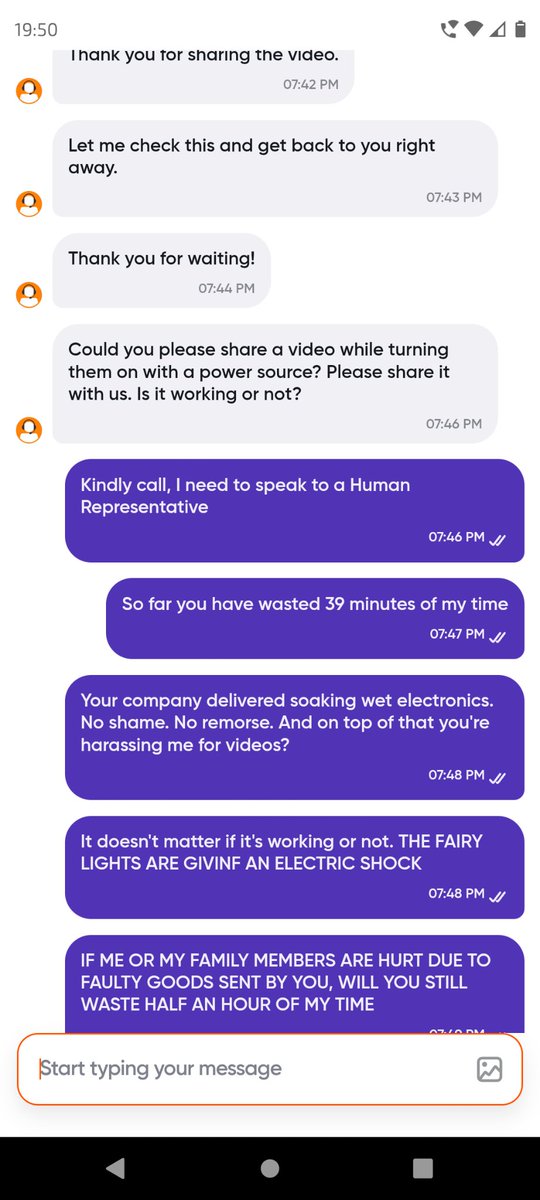 OfficialTCRose's tweet photo. Absolute state of @SwiggyInstamart. It took me over 45 minutes to start a simple refund
 No human available for talks just a damn robot that kept repeating the same broken script.
They literally packed electronics in paper bags with no security. @SwiggyCare https://t.co/BGvglejDEu
