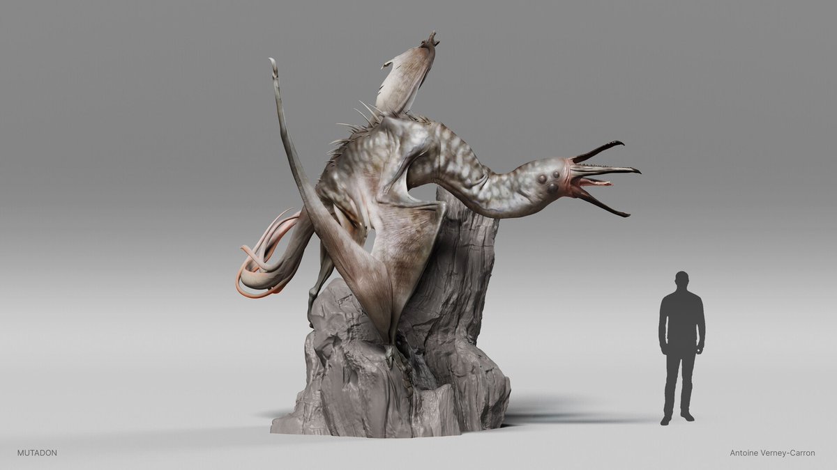 New Mutadon concept art from Jurassic World Rebirth via Antoine Verney-Carron.

I absolutely love seeing all the wild and weird options they tried and would love to see that for other species as well!
