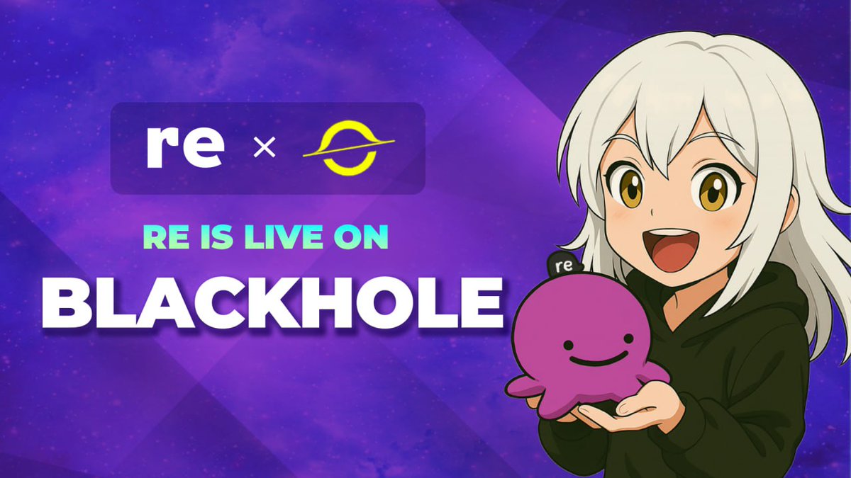 Who's (re)ady to enter the blackhole? 🕳️

Re is live on @BlackholeDex!

$BLACK holders -> collect a special role in the Re Discord

(1/3)