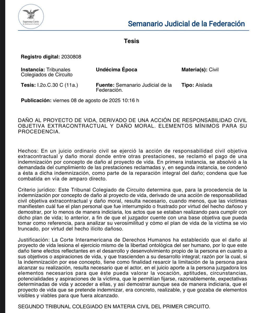 imnayibnava's tweet photo. Se publicó una tesis, de un asunto que estudié para una demanda civil contra una universidad en CDMX, donde alegamos y probamos que se lesionó el proyecto de vida de una egresada, entre otras cosas, a raíz del retraso de la expedición del título profesional. https://t.co/c9dHLc1ZLO