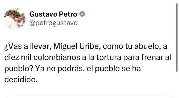 No son calumnias señor Presidente <a href="/petrogustavo/">Gustavo Petro</a>, son hechos y deben ser investigados.