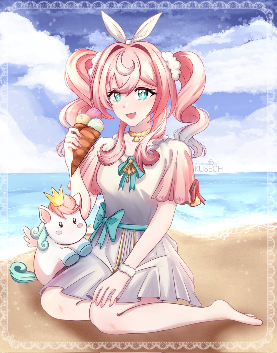 Summer day on the beach.☀️

Another Chrysos Heirs for the collection.💛
#honkaistarrail #hsr #Hyacine