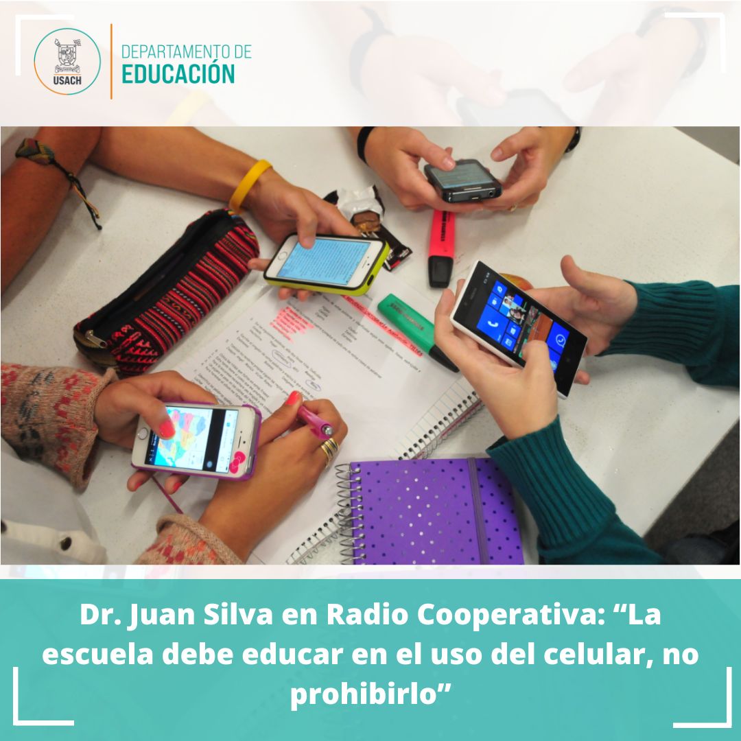 📱🎙 “La escuela debe educar en el uso del celular, no prohibirlo”.
El académico de <a href="/EducacionUsach/">Dpto.Educación Usach</a> cuestionó el uso de inhibidores de señal en colegios y llamó a un uso regulado y pedagógico de la tecnología.

🔗 Nota: short-link.me/1b0bV

#Educación #Tecnología <a href="/usach/">Universidad de Santiago de Chile</a>
