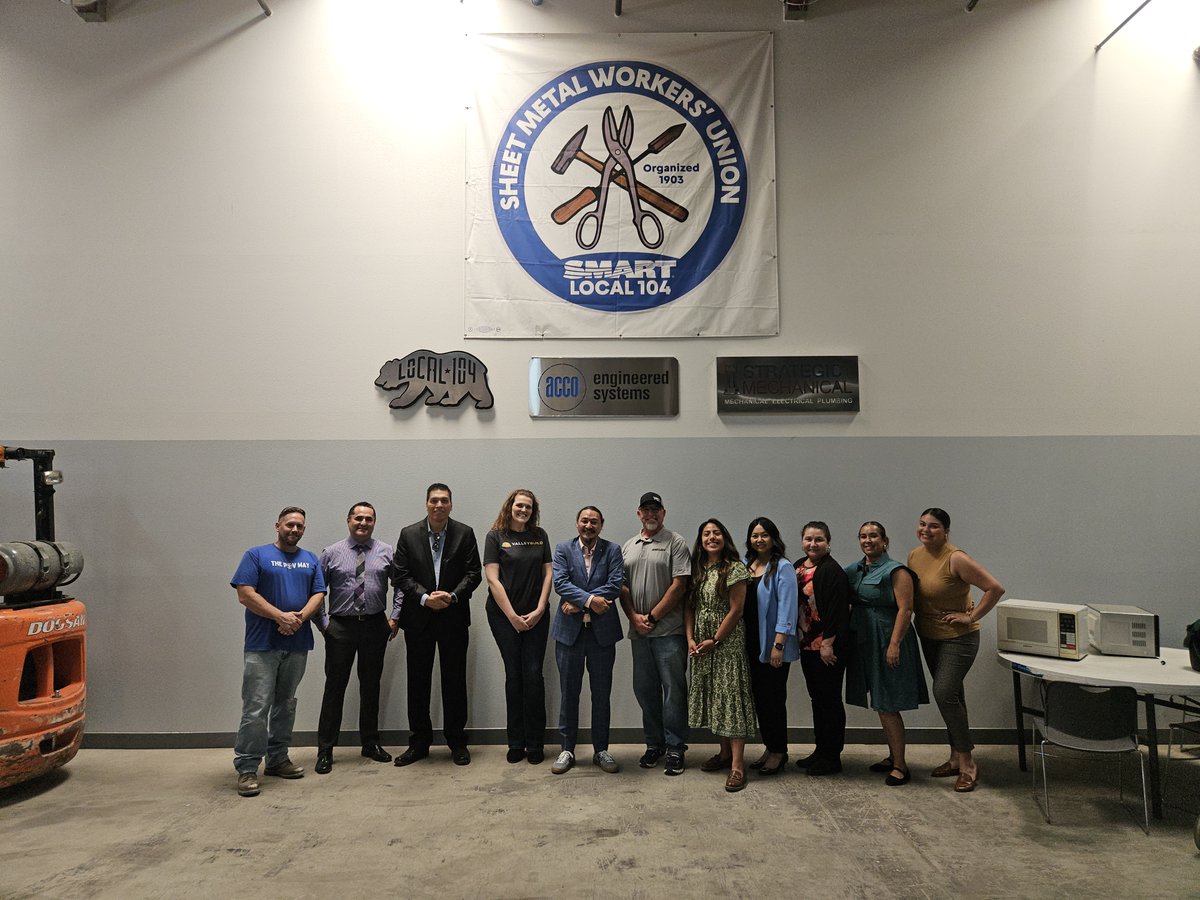 Building skills, building futures!
We welcomed CWDB Executive Director Kaina Pereira and partners for a tour of the Sheet Metal Workers Union in Fresno, a showcase of regional workforce initiatives, and an inspiring discussion forum with labor leaders and participants.