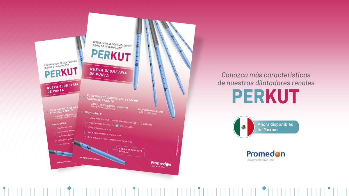 Descubra todo sobre PERKUT, nuestro set de dilatadores 👉 shorturl.at/ogs8W
YA DISPONIBLE EN MÉXICO 🇲🇽 #PERKUT #Promedon
<a href="/PromedonUPF/">Promedon Urology and Pelvic Floor</a> #UroSoME #PCNL