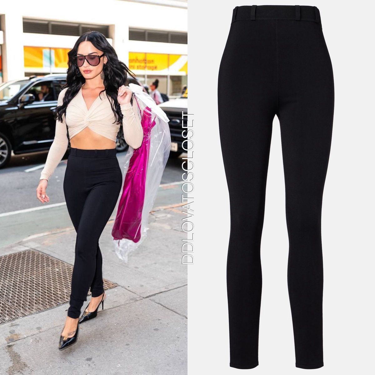 ddlovatocloset1's tweet photo. .@ddlovato | Demi Lovato out & about in NYC 
-
Demi Lovato was seen in New York City rocking in a #HouseofCB front twist crop top ($92), these #Alaia high-rise leggings ($2,500), accessorizing it with a pair of #TomFord “Achilles” sunglasses ($396) and #SaintLaurent “Babylone” leather pumps ($1,150)