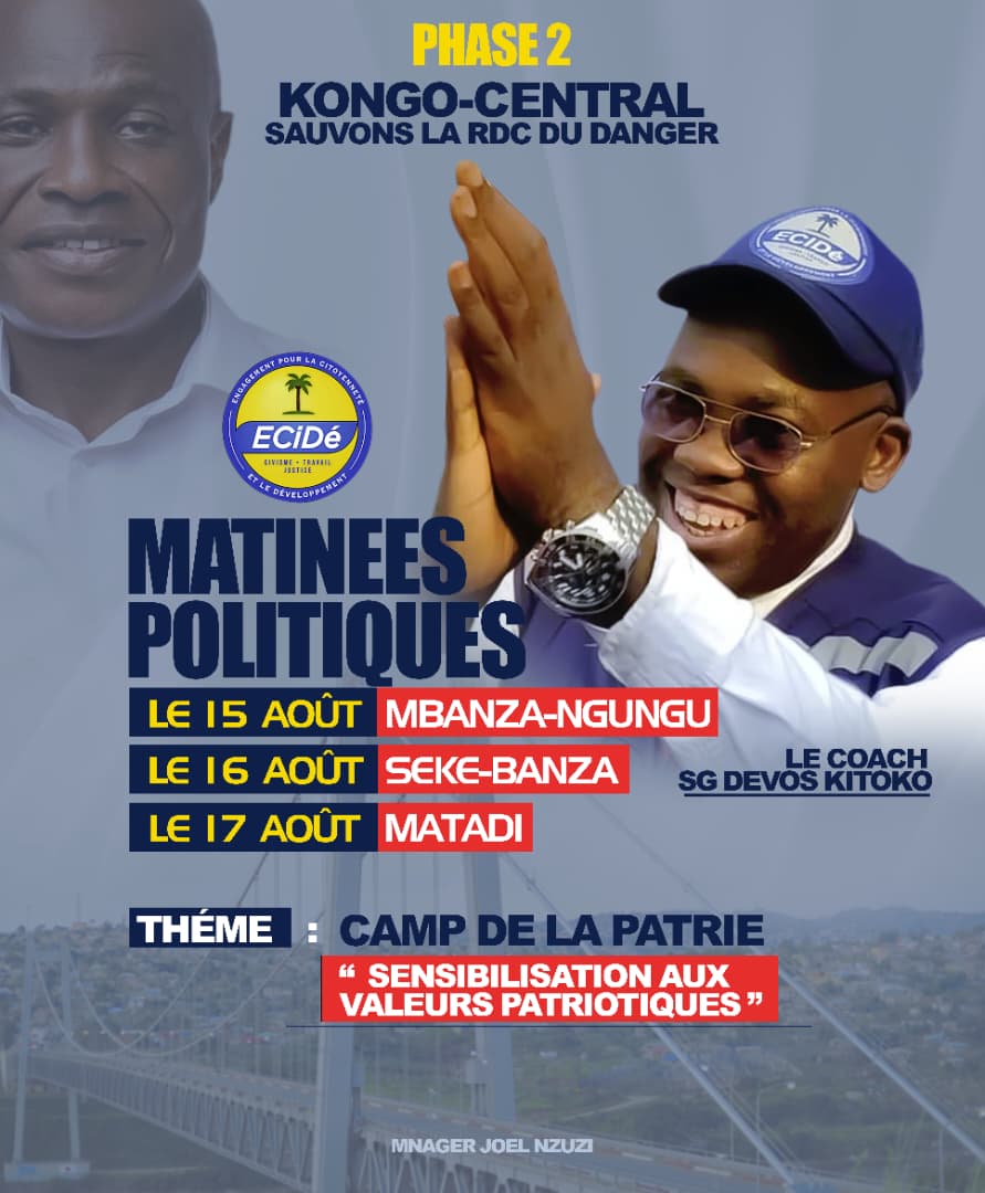 Parmi les missions classiques d'un parti politique, figure scientifiquement en bonne place, la formation de la conscience nationale par l'éducation des masses aux valeurs patriotiques. C'est pourquoi, l' ECiDé s'acquitte de ce devoir en vulgarisant l'art.63 de notre constitution.