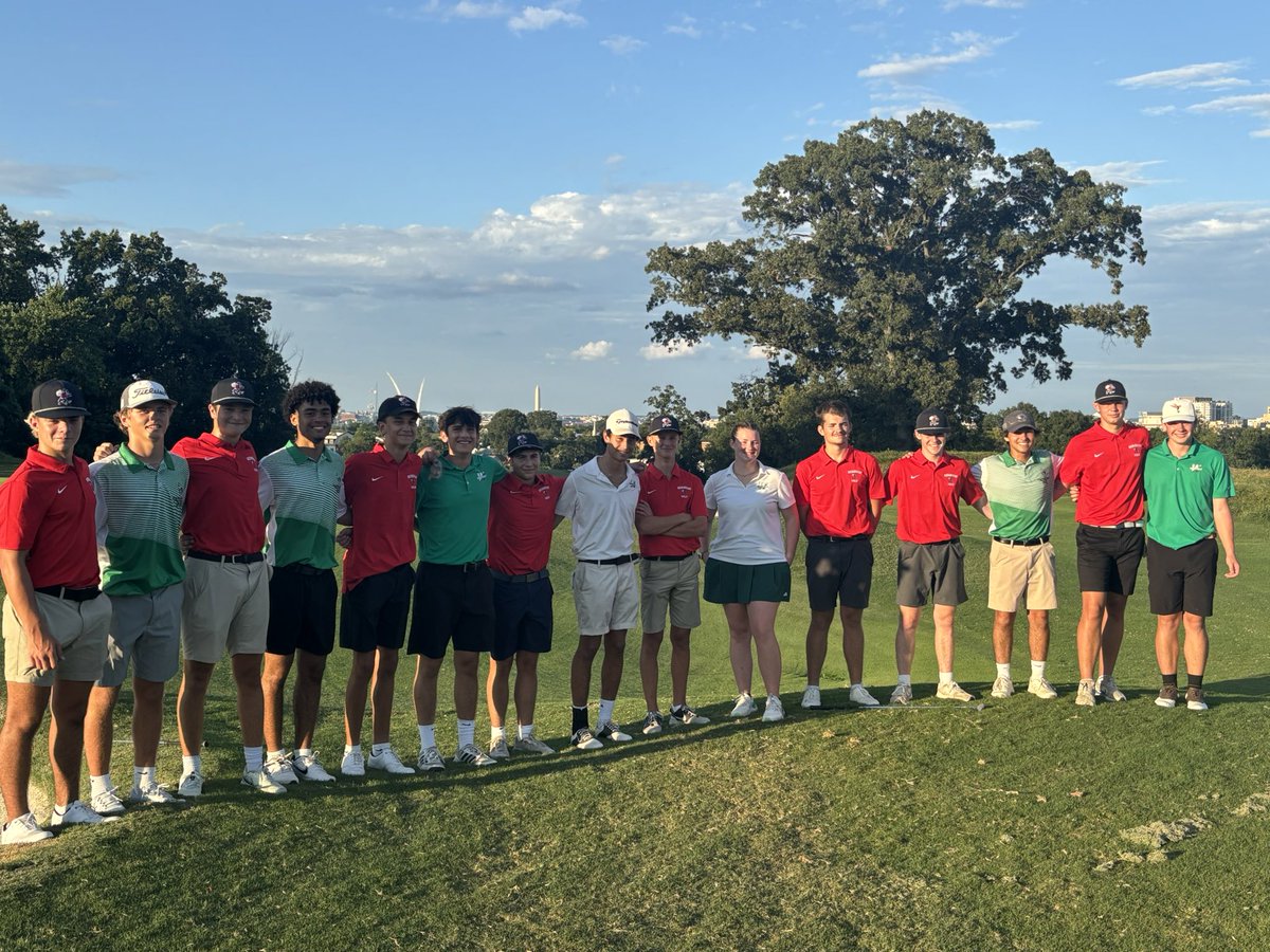 VarsityGolfWHS's tweet photo. Wakefield golf was back in action at Army-Navy CC on Tuesday 8/12 in a tightly contested match against Herndon.  Sam led Wakefield with a solid 41, Wyatt added a 44 and Dylan a 45.  Wakefield will be back in action on Wednesday 8/13 at the Stallion Invitational at Laurel Hill. https://t.co/bxahGdcDy4