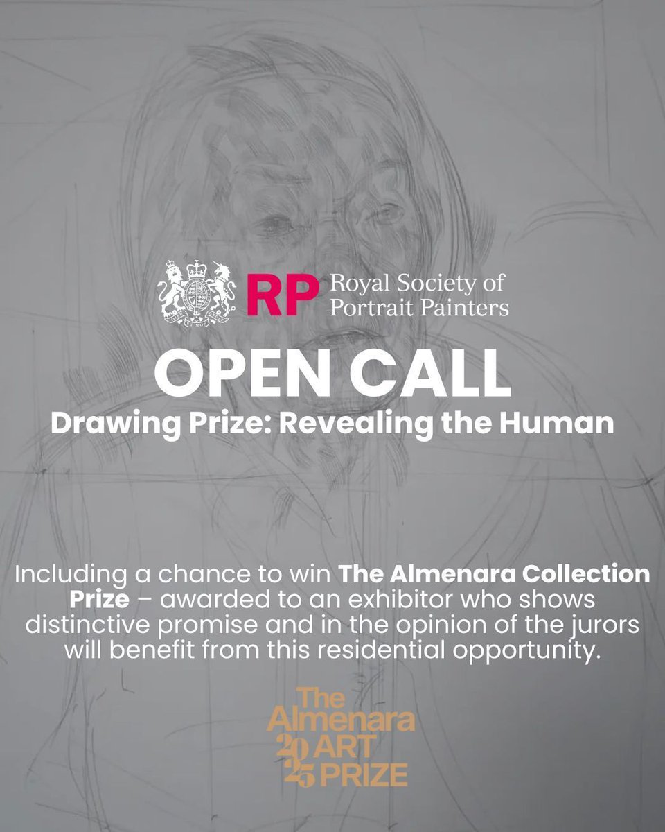The RP Drawing Prize
ALMOST ONE LEFT NOW!

Including a chance to win The Almenara Collection Prize:
Residencies last 2–3 weeks
All utilities covered: no fees or charges
In return, artists leave a work for the collection 

Deadline: Wed 20 Aug 2025, 5pm 
therp.co.uk