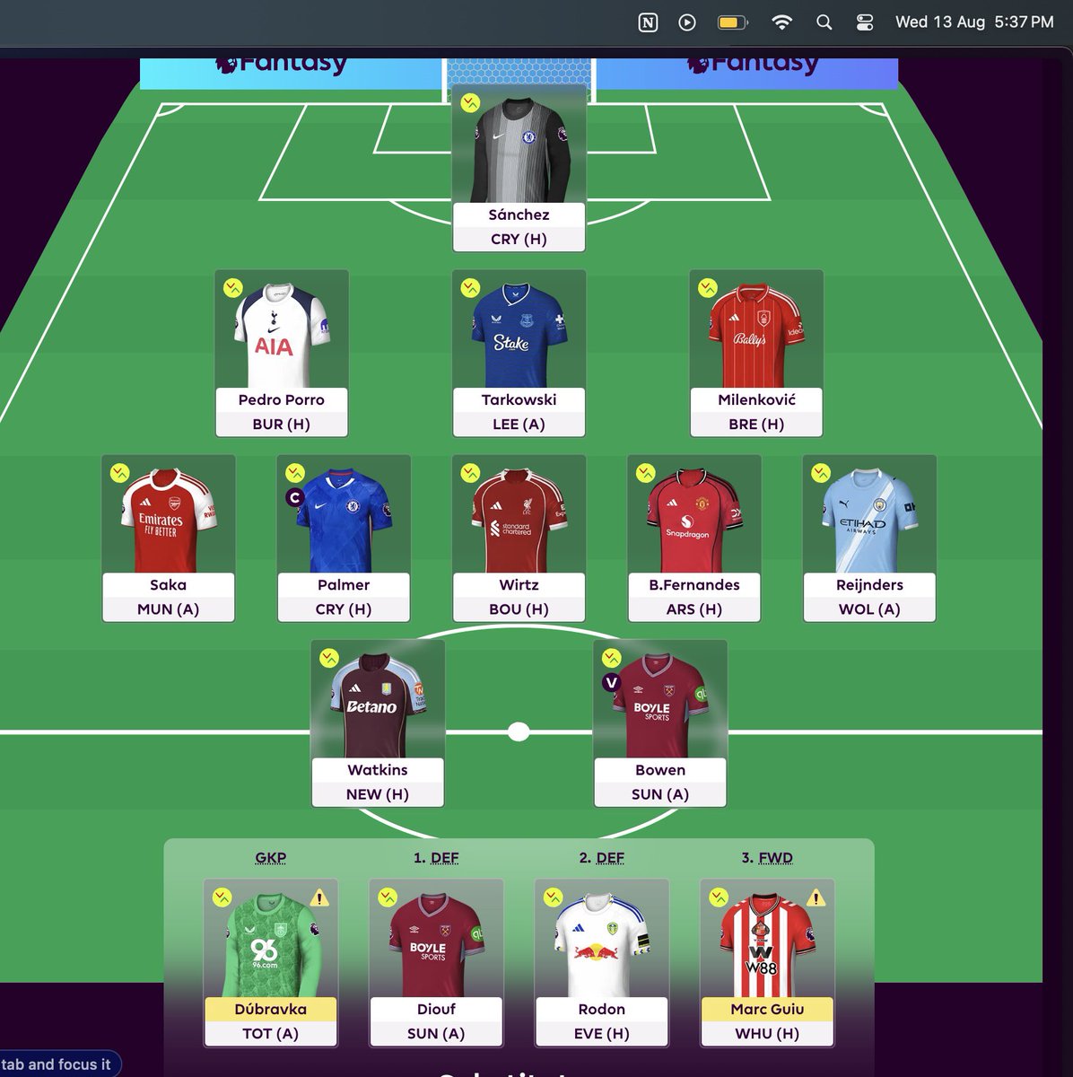 Rodriguez2254's tweet photo. @FPL__Raptor Gone with no salah no haaland https://t.co/6ufslBelrD