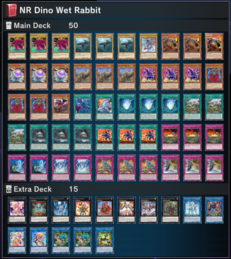 Last deck of the new pack! And it was in the name the whole time! Steamed  Sabersaurus? UMI DINOSAUR! There is probably a better way to go about it:  different field spells,