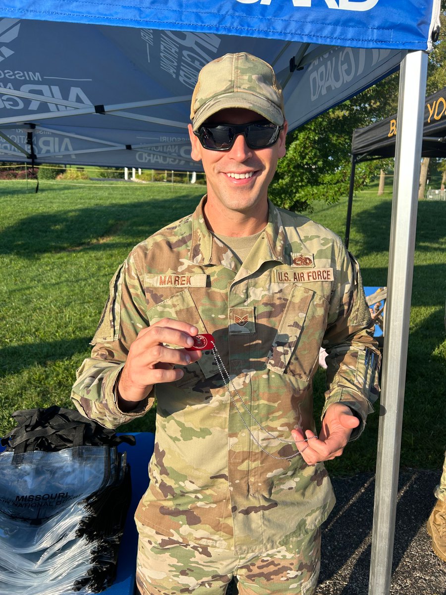 The last day of training camp is always special — Military Appreciation Day. 🇺🇸 Mosaic CEO and Air Force veteran, Mike Poore, made dog tags, once again this year, for the service men and women — highlighting each branch of the armed forces.