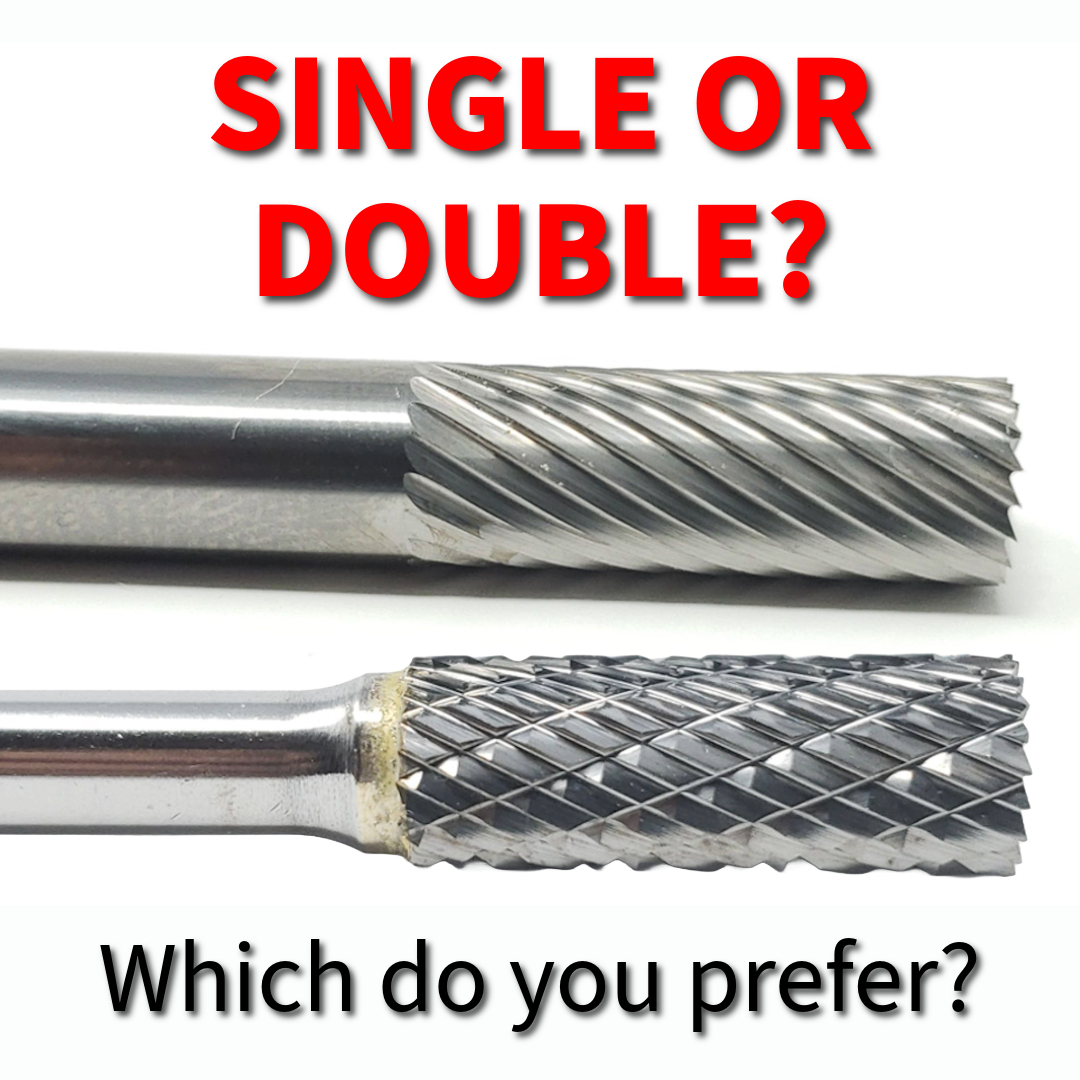 CarbideBurr's tweet image. Single cut carbide burrs for detailed work or double cut for fast grinding? Which one’s your jam? 🪚 #CarbideBurr #MetalWork #DIYTools