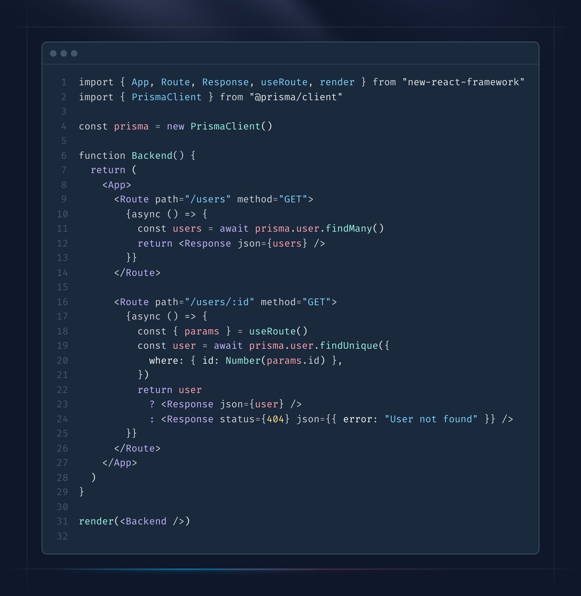akinkunmi's tweet photo. Imagine your backend written in React.
I already got it working locally. 😅 https://t.co/MzSLUFMIWH