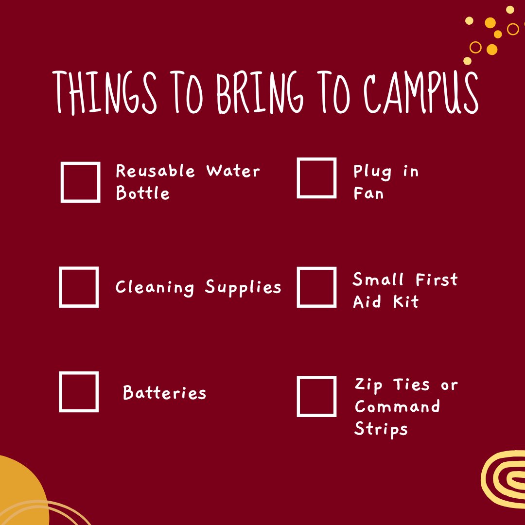 Move-In is almost here, Gophers! We can't wait to see all of you in just a couple weeks. Here are some campus essentials we wouldn't want you to forget!