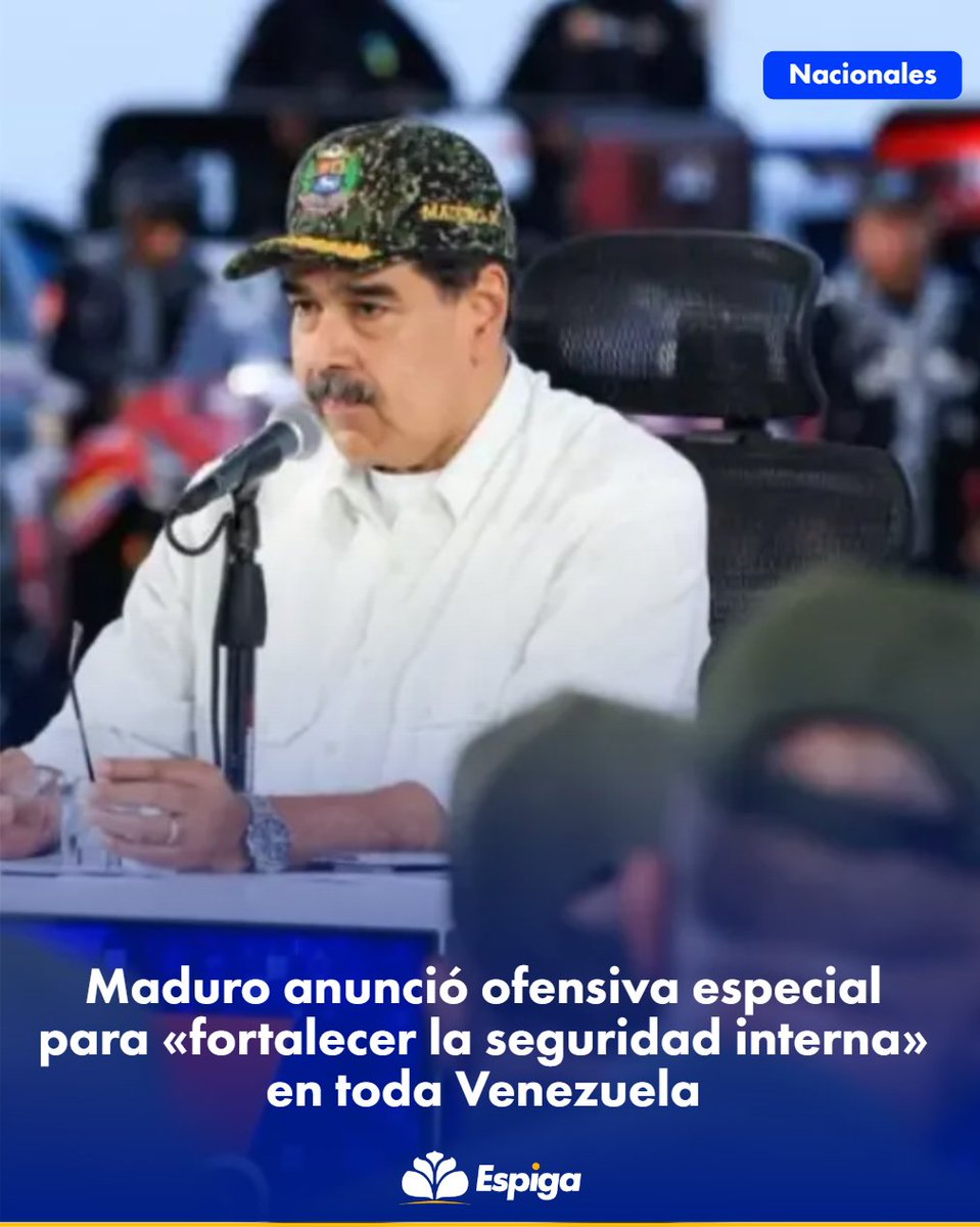 📌Maduro anunció ofensiva especial para «fortalecer la seguridad interna» en toda Venezuela

🔗 Ver más: espiganoticias.net/Nacionales/mad…

📅 agosto 13, 2025

#13Ago, #NicolásMaduro, #PazYSocialismo