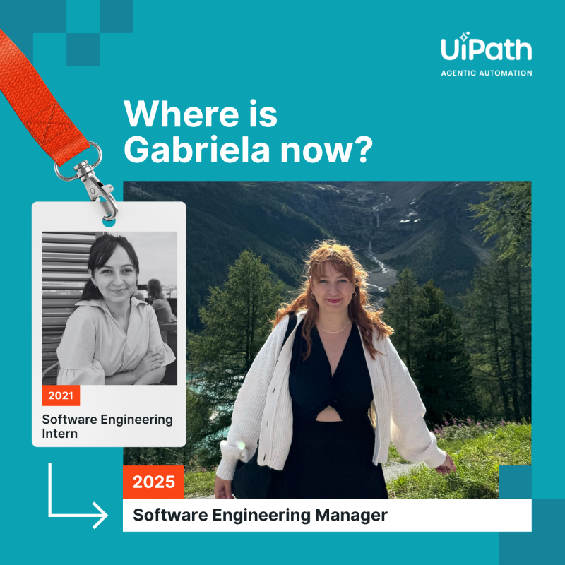 UiPath's tweet photo. Gabriela joined UiPath as a SWE Intern in 2021. Today, she’s a SWE Manager helping build Autopilot One. 👩💻
“I started here eager to learn, but unsure of what impact I'd make. I quickly realized this experience would be more meaningful than I could have hoped for." #LifeatUiPath