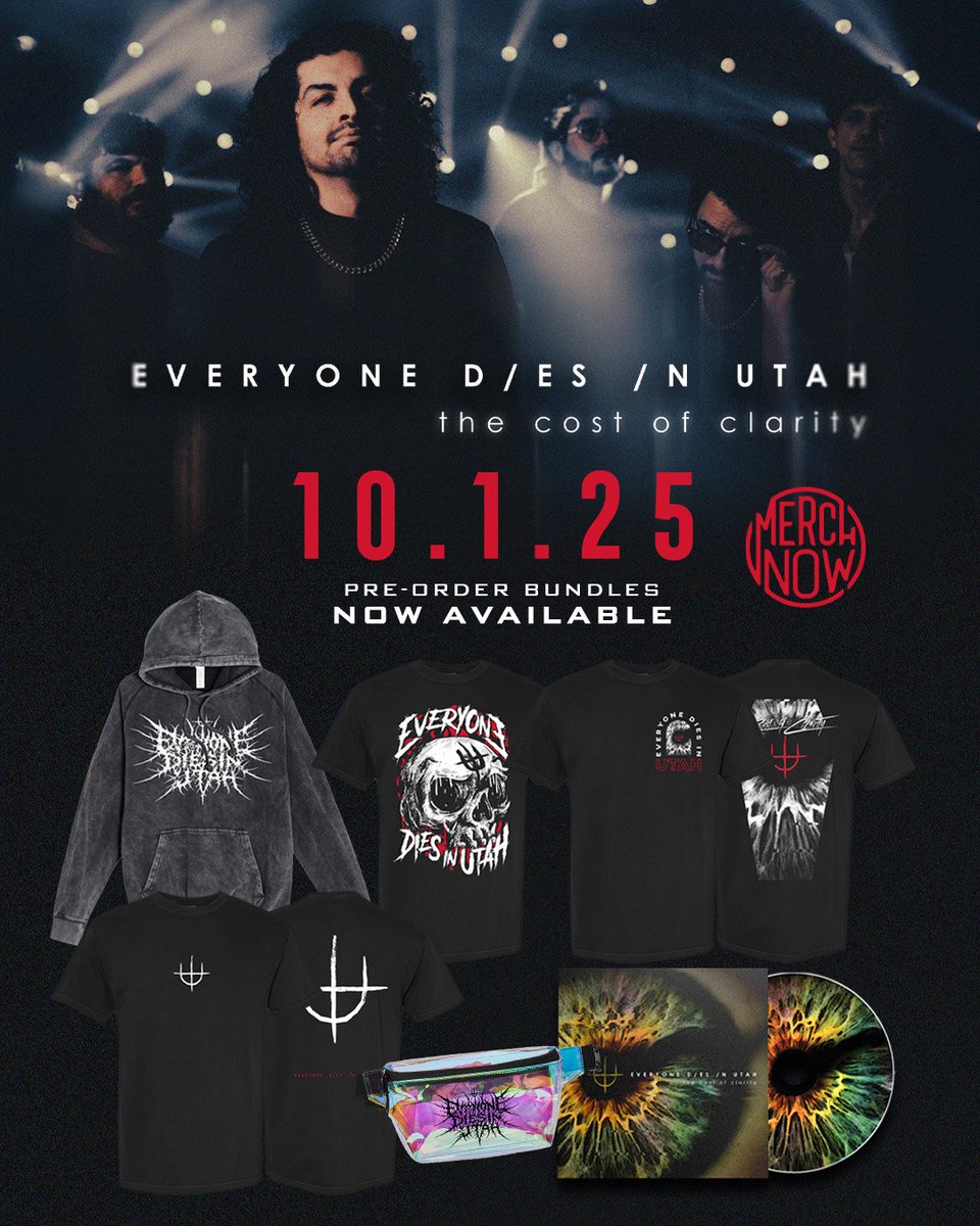 New album, new merch. Pre-orders are up now! The Cost of Clarity 10.1.25 

merchnow.com/collections/ev…