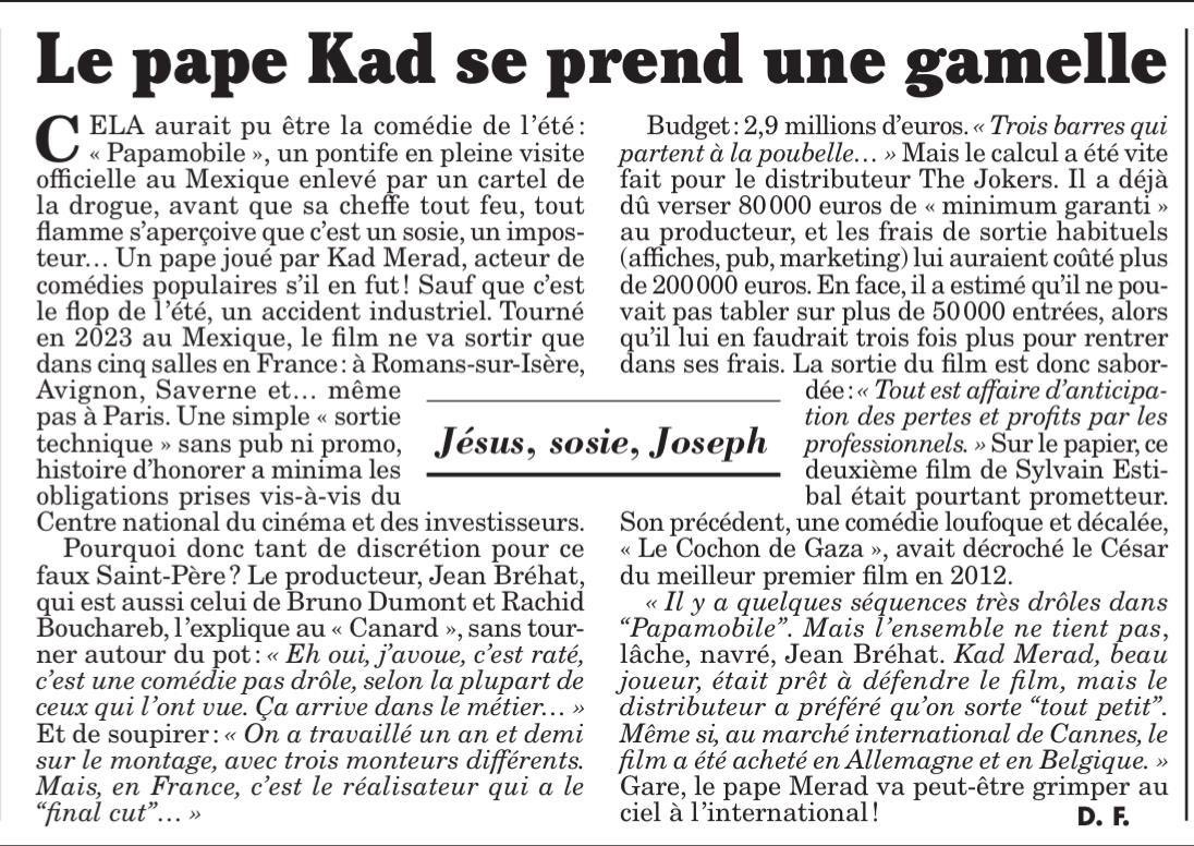 Droit de réponse. En attendant de remercier tous ceux qui ont cru au film, et y croient encore.