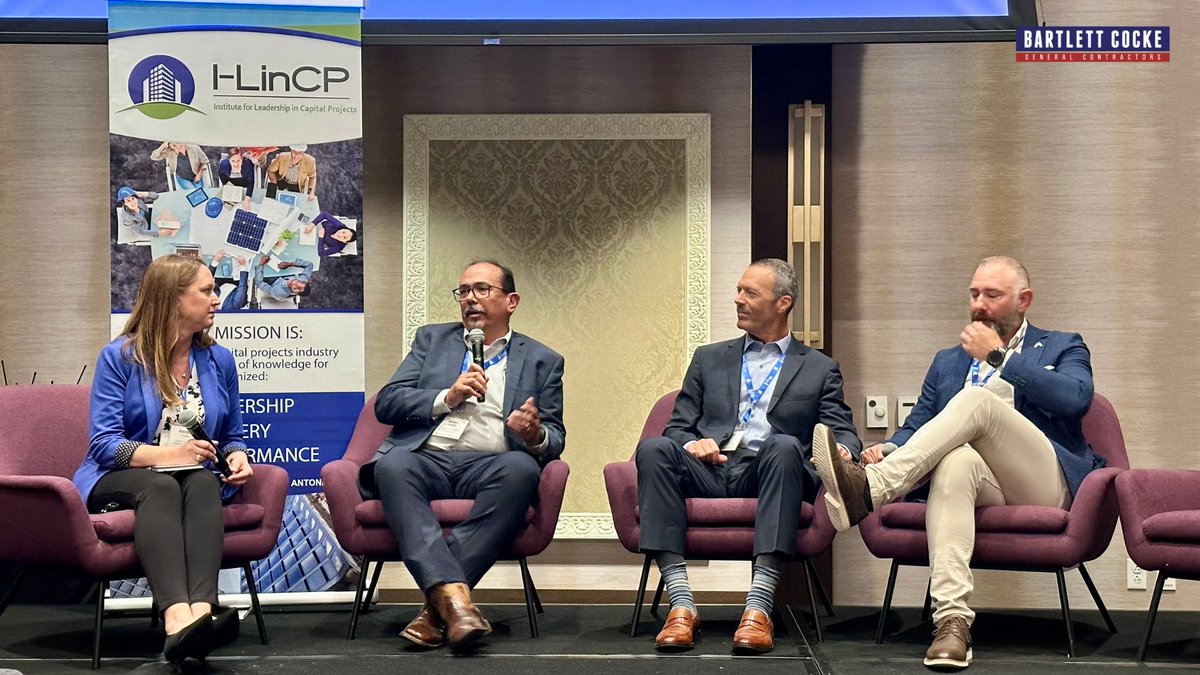 BartlettCockeGC's tweet photo. Our South Texas (San Antonio) leaders brought the 🔥 to the 2025 #ILinCP Texas Public Owners Forum!

🎤 Christian Cortes (Sr. PM) &amp; Albert Santillana (Sr. Scheduling Mgr) shared expert insights with public owners &amp; industry pros statewide. 👏

#BuildingBetterLives https://t.co/b9fVl04jJZ