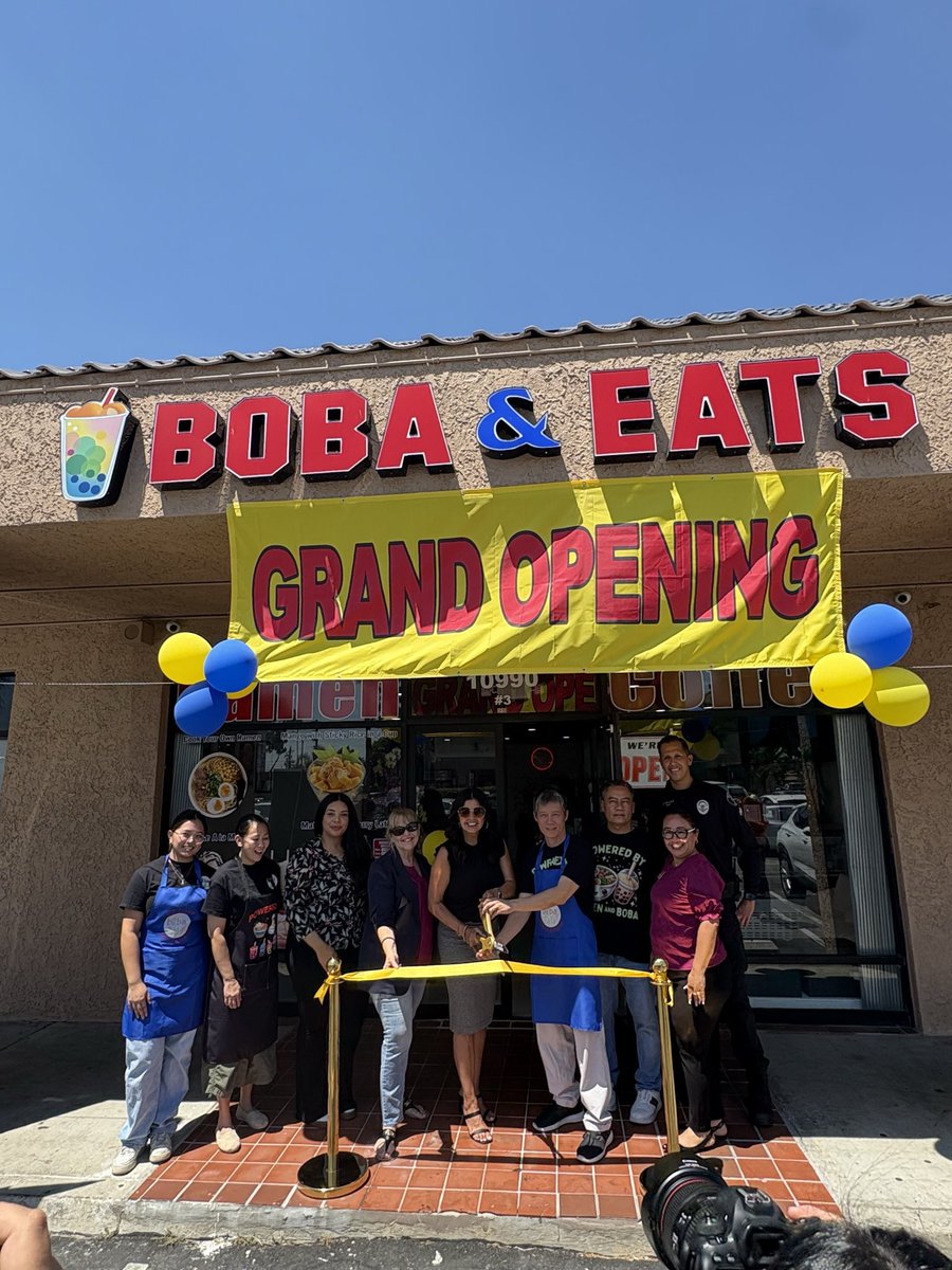 Congratulations to Boba &amp; Eats on your grand opening in El Monte! I’m proud to welcome another small business to CA-31 and in Congress, I will continue to champion legislation for our small businesses so that they can thrive.