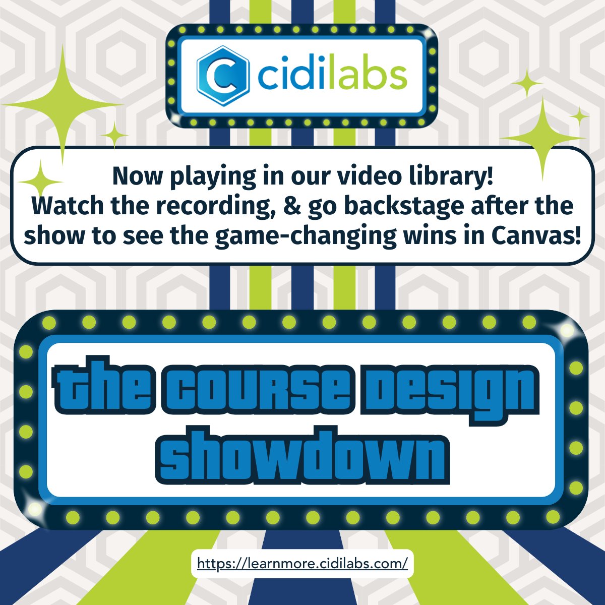 CidiLabs's tweet photo. Missed the live Course Design Showdown? Don’t flip your wig!
You can still catch all the righteous Canvas moves, groovy design tips, and far-out fun in the recording, now available for your viewing pleasure in our video library.https://t.co/iavxkafX2B #canvaslms #coursedesign https://t.co/ZtXooxYib5