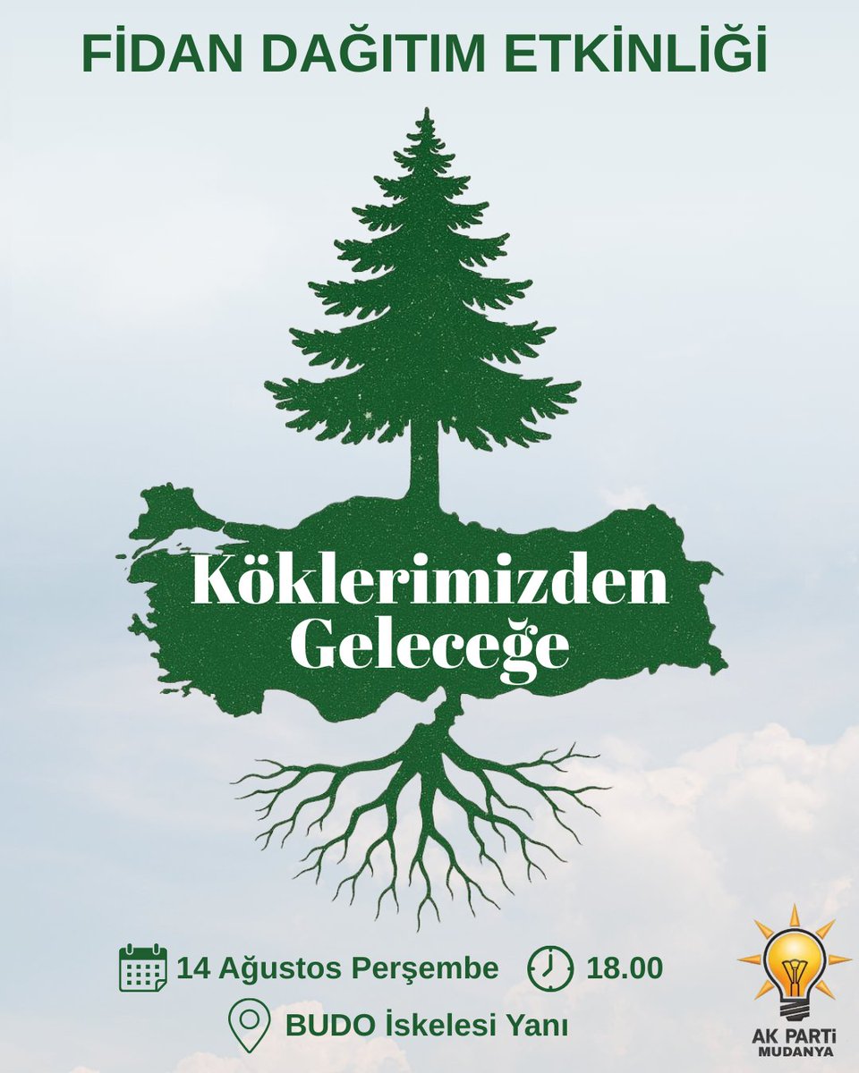 Biz, 14 Ağustos’ta sadece bir parti kurmadık…

Bir fidan diktik. O fidan, kökleri bu millete bağlı, dalları göğe uzanan, meyvesi yine milletin olan koca bir çınara dönüştü.

Şimdi kuruluş yıl dönümümüzde; köklerimizden aldığımız güç ile geleceğe nefes olmak için buluşuyoruz.