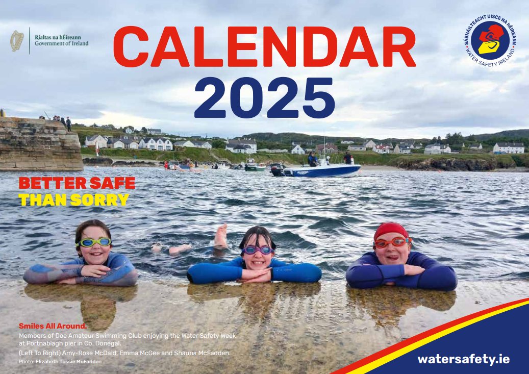🎉📅 2026 Calendar submissions are now open! 📅 🎉

2026 is fast approaching which means we are working on putting together the Water Safety Ireland Calendar. 🌊🏊

We need 12 photos 📷 that represent a range of aquatic environments and activities nationwide. ☘️

If you would