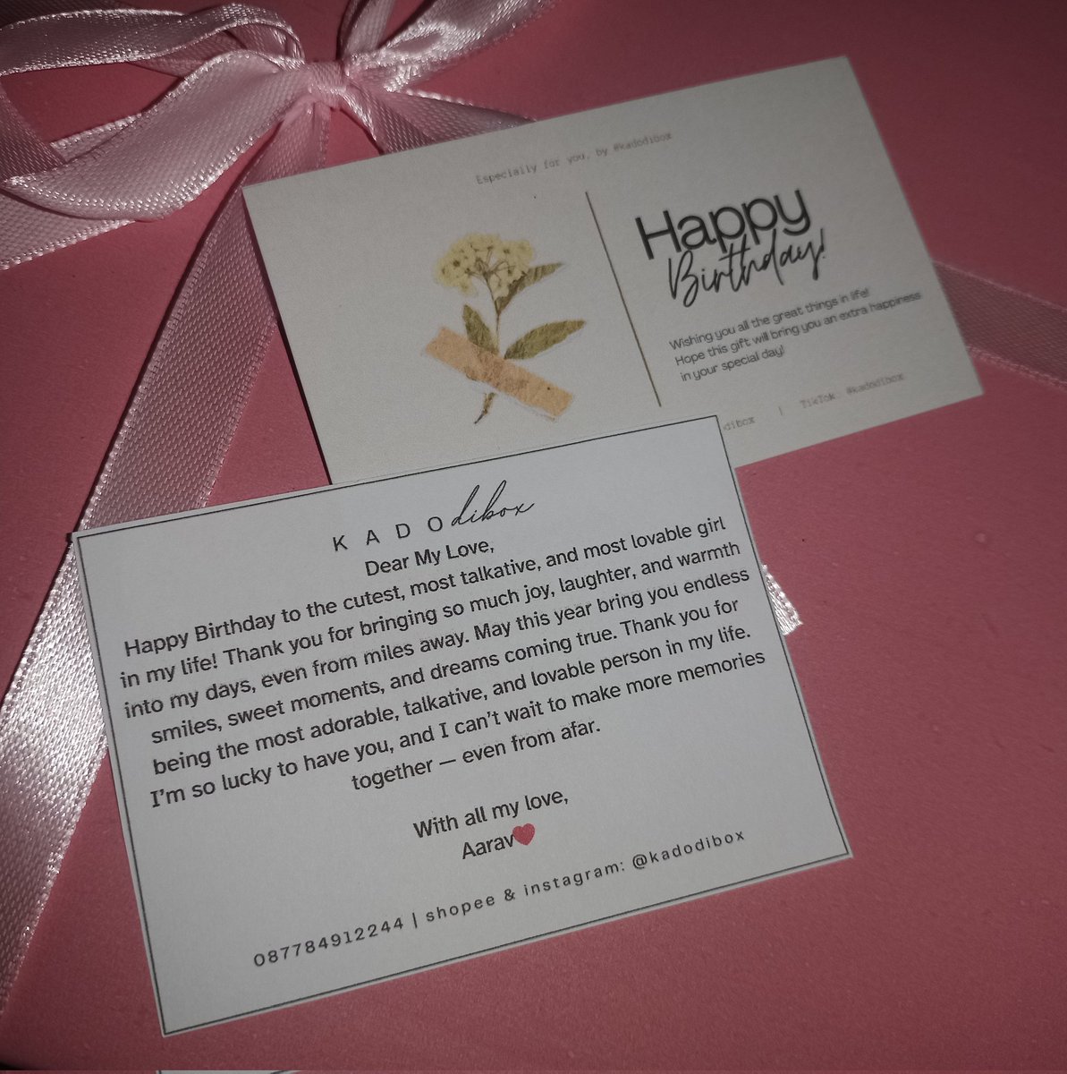 Dari semua hadiah yang dia buat dengan penuh persiapan itu, dia masih kasih hadiah-hadiah ini yang sangat-sangat aku sukaaaa🥺❤️